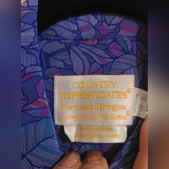 Country Sophisticates division of Pendleton Made in USA Vintage Women's Blouse - Picture 2 of 9